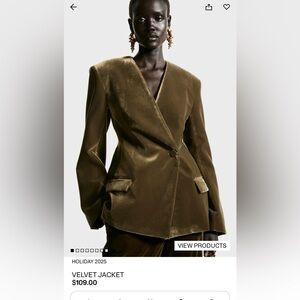 BRAND NEW H&M VELVET HOLIDAY SUIT 2025| Blazer size Small | Pants size 4